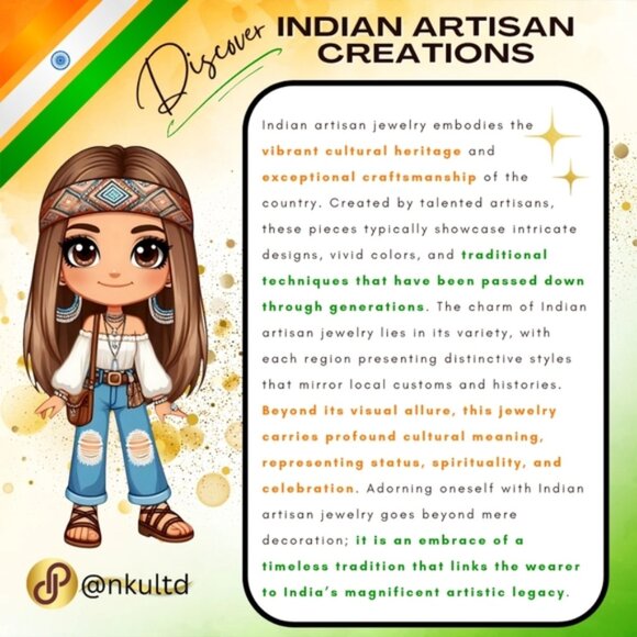 🆕 Indian Artisan Beaded Fan Drop Earrings Gold Brass Boho Festival Statement - Picture 4 of 13